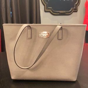 Gray Michael Kors Tote purse hand bag